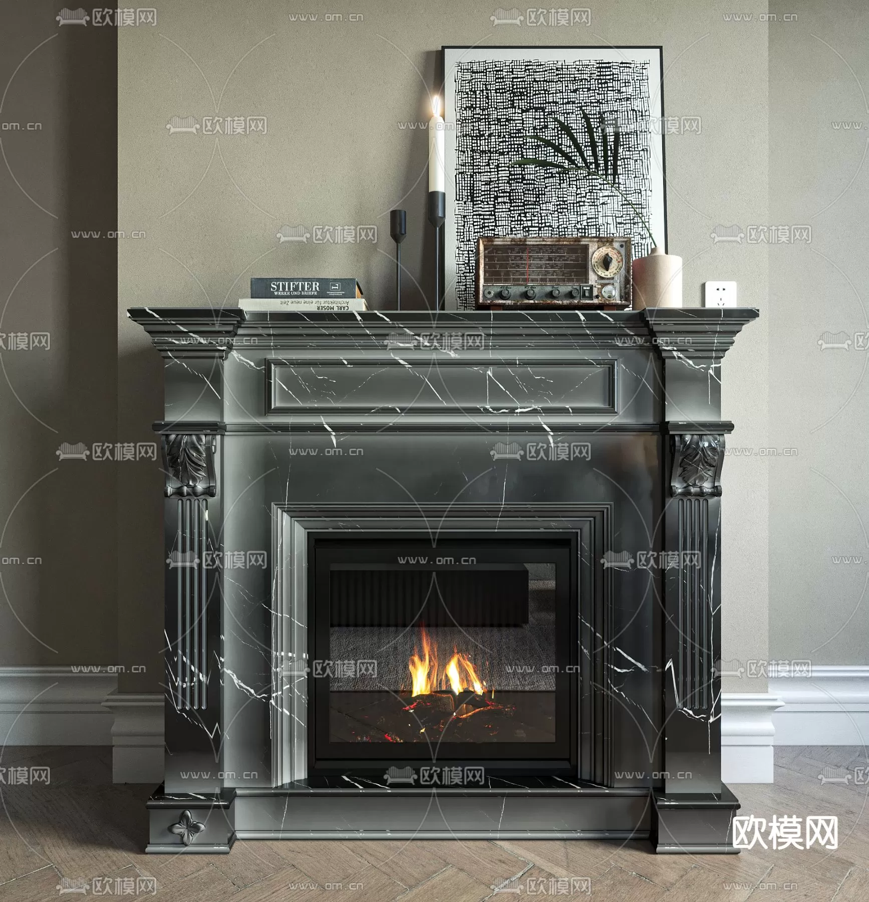 CLASSIC – FIREPLACE 3DMODELS – 069 CLASSIC – FIREPLACE 3DMODELS – 069