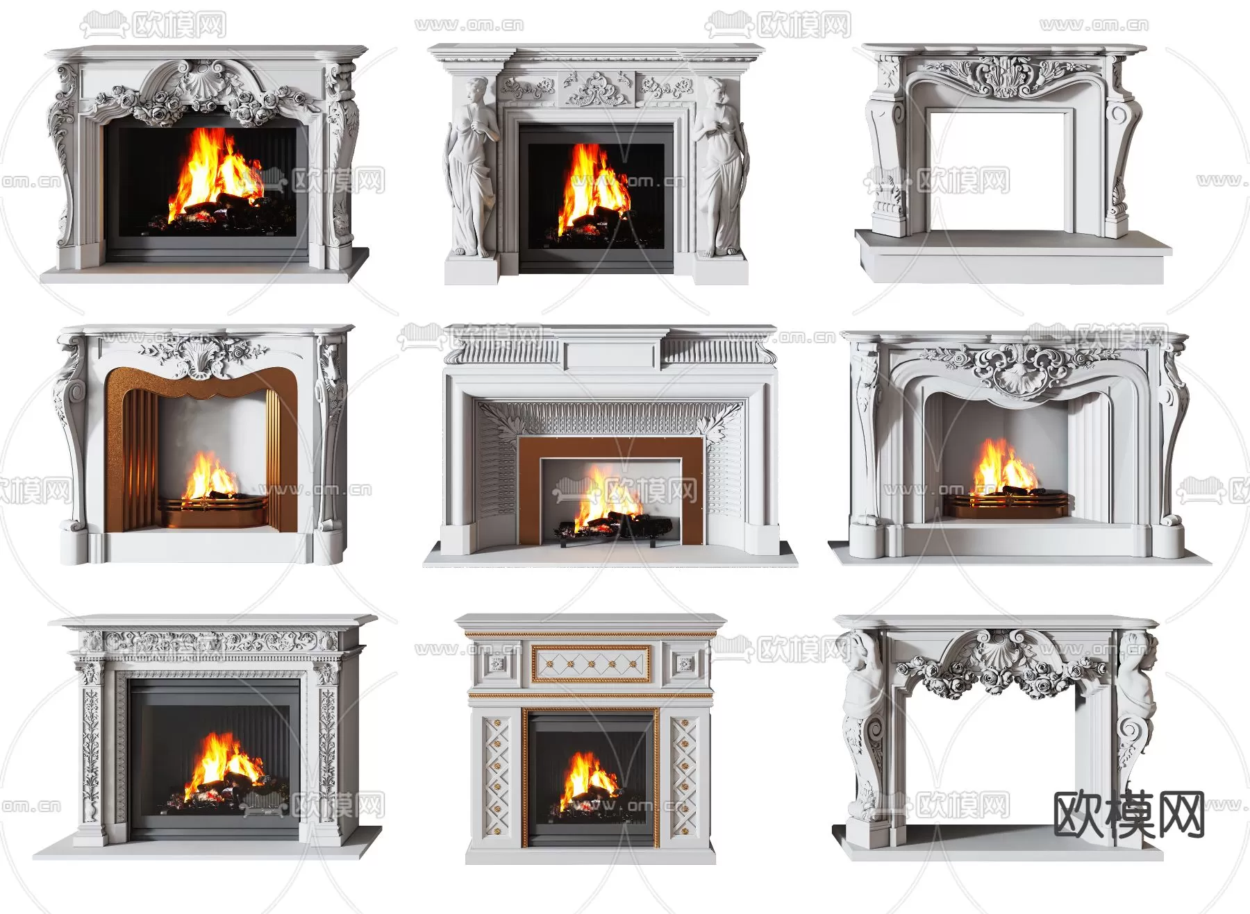 CLASSIC – FIREPLACE 3DMODELS – 070 CLASSIC – FIREPLACE 3DMODELS – 070
