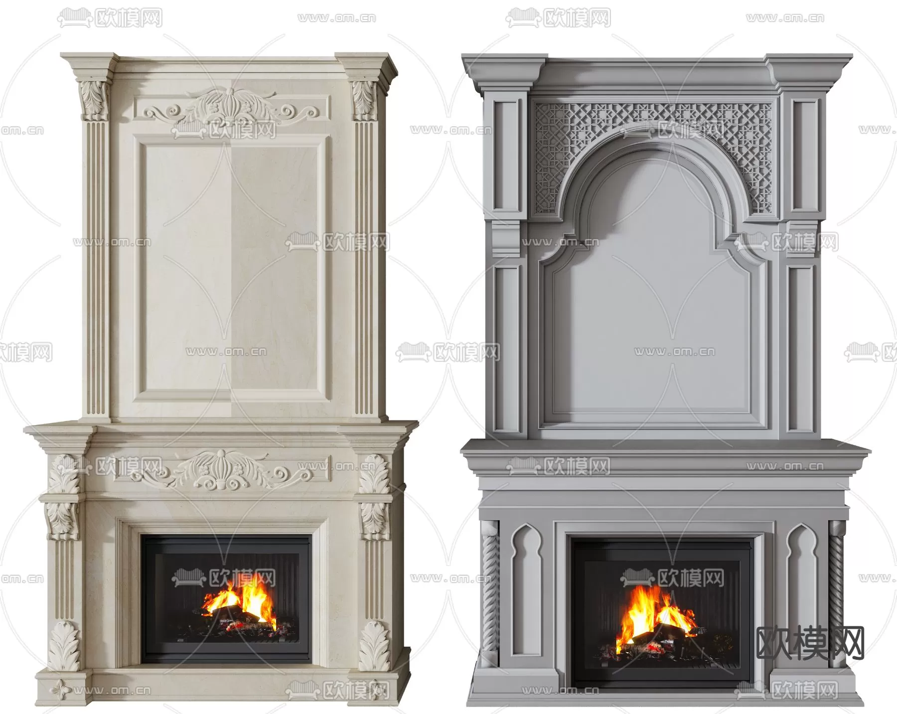 CLASSIC – FIREPLACE 3DMODELS – 071 CLASSIC – FIREPLACE 3DMODELS – 071