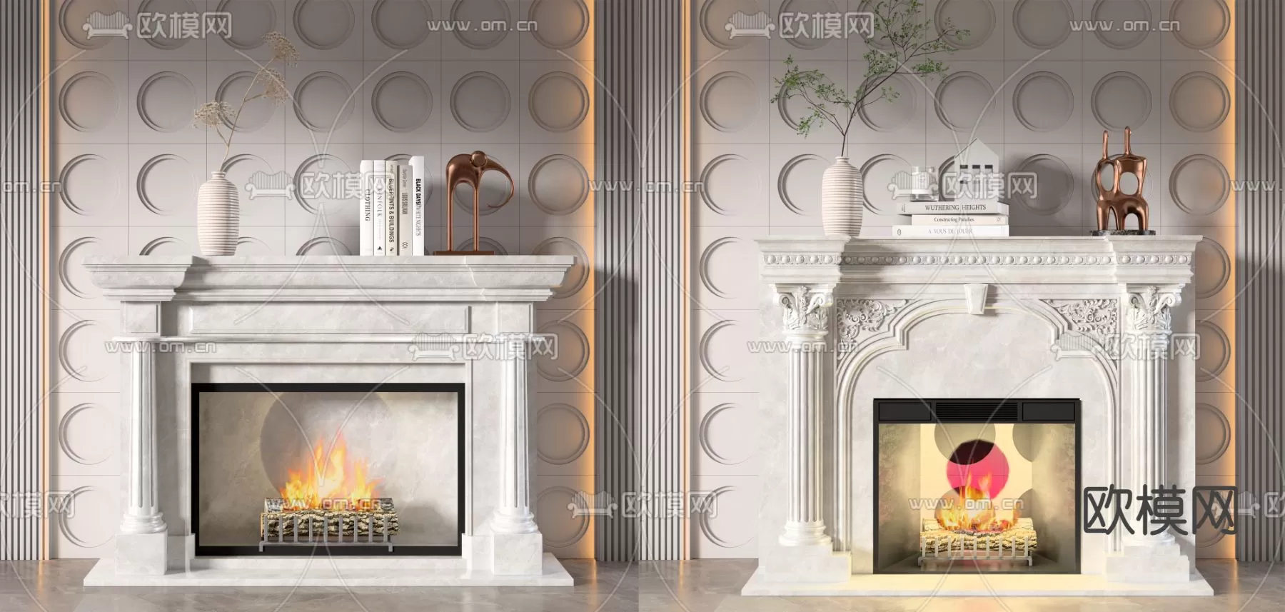 CLASSIC – FIREPLACE 3DMODELS – 074 CLASSIC – FIREPLACE 3DMODELS – 074