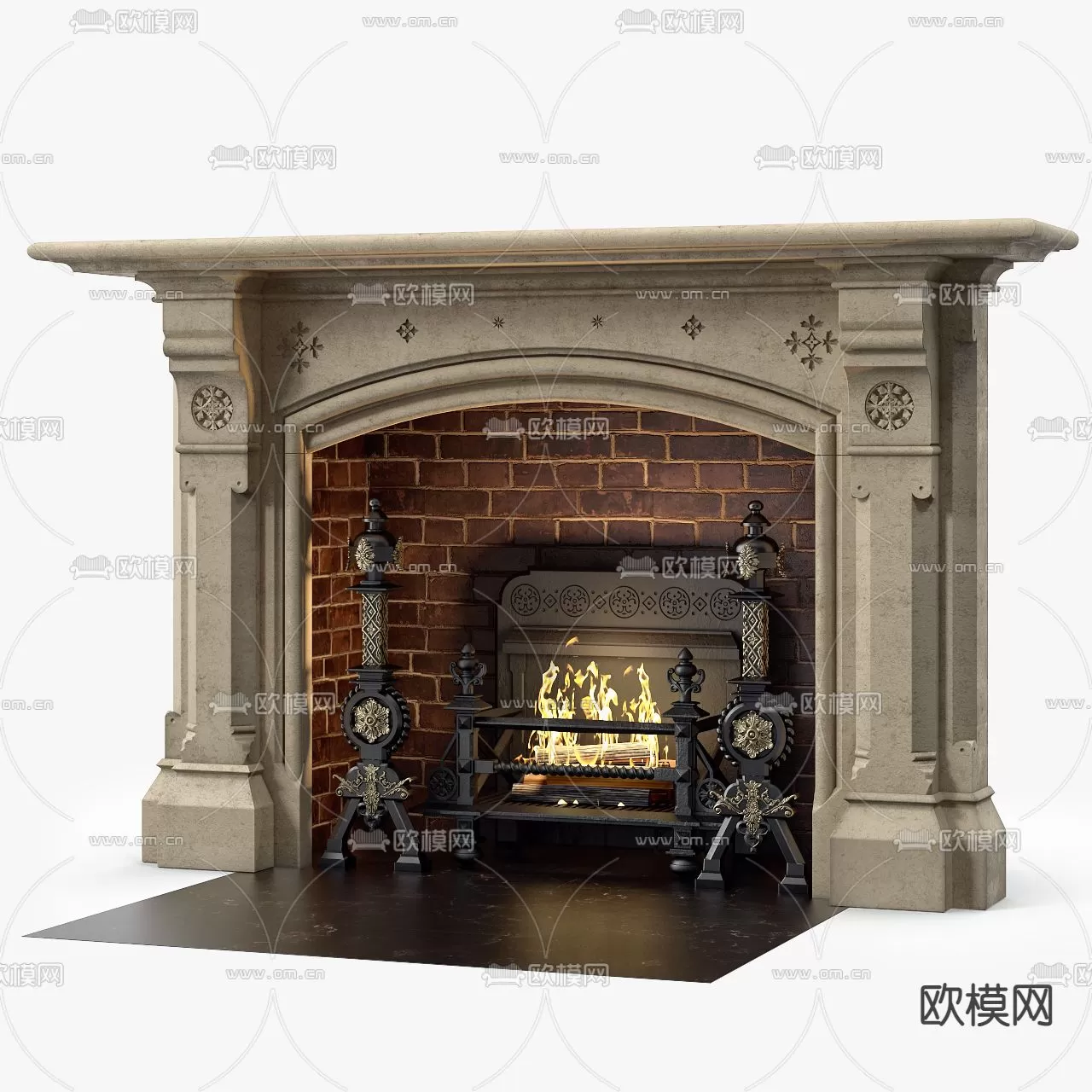 CLASSIC – FIREPLACE 3DMODELS – 075 CLASSIC – FIREPLACE 3DMODELS – 075