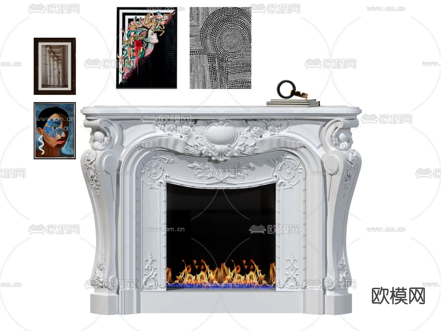 CLASSIC – FIREPLACE 3DMODELS – 076 CLASSIC – FIREPLACE 3DMODELS – 076