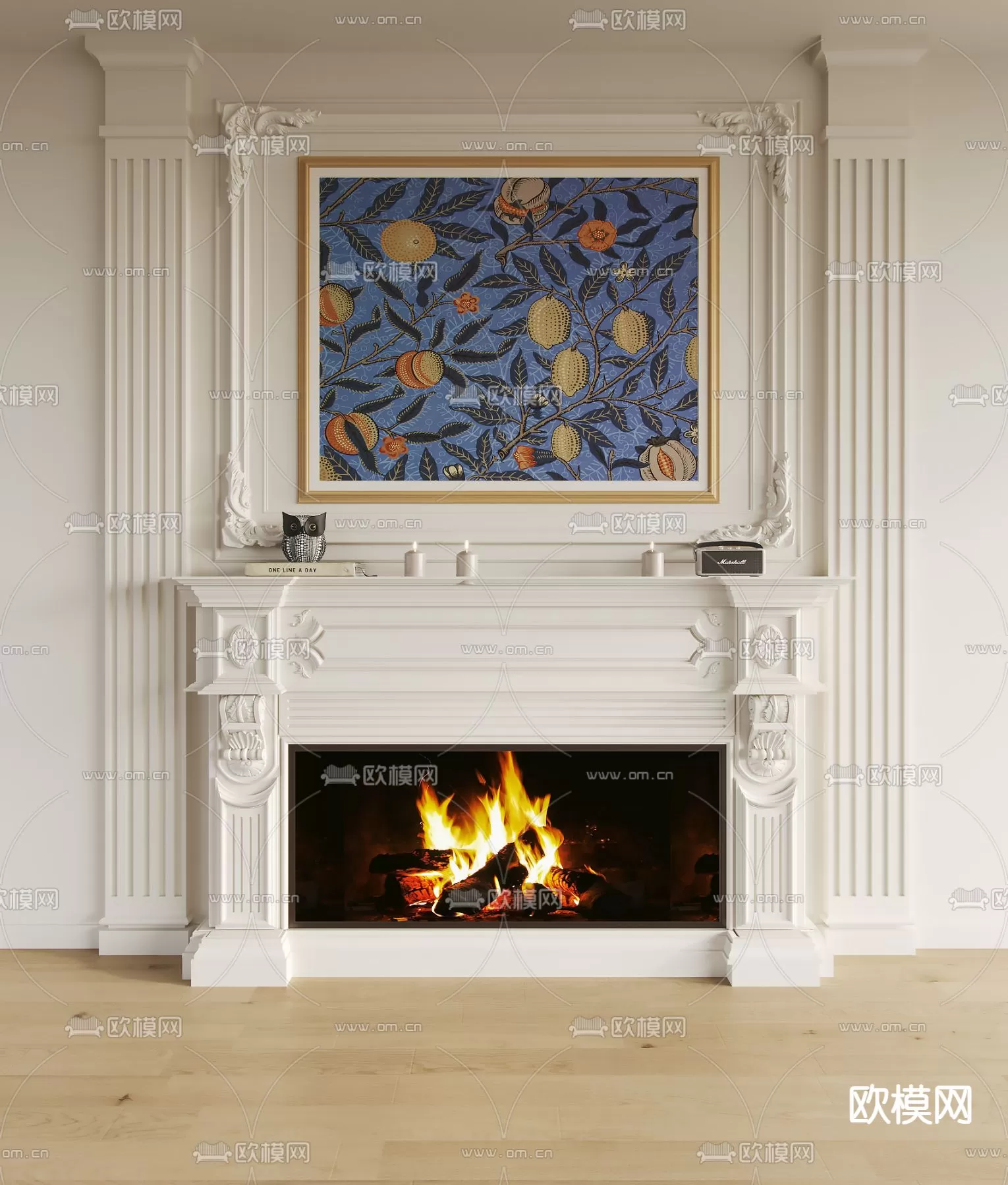 CLASSIC – FIREPLACE 3DMODELS – 079 CLASSIC – FIREPLACE 3DMODELS – 079