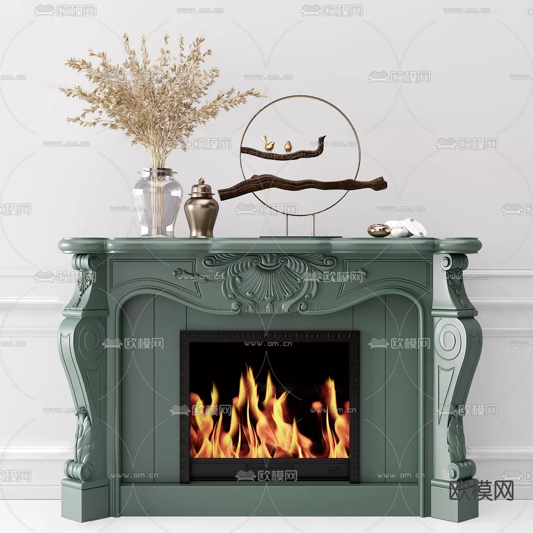 CLASSIC – FIREPLACE 3DMODELS – 087 CLASSIC – FIREPLACE 3DMODELS – 087
