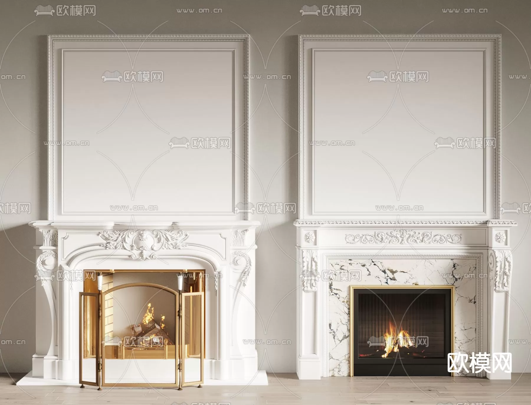 CLASSIC – FIREPLACE 3DMODELS – 088 CLASSIC – FIREPLACE 3DMODELS – 088