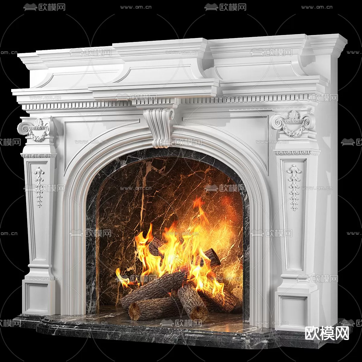 CLASSIC – FIREPLACE 3DMODELS – 090 CLASSIC – FIREPLACE 3DMODELS – 090