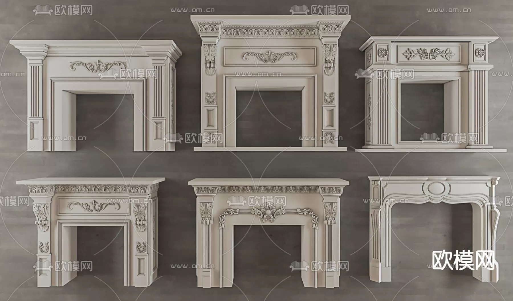 CLASSIC – FIREPLACE 3DMODELS – 091 CLASSIC – FIREPLACE 3DMODELS – 091