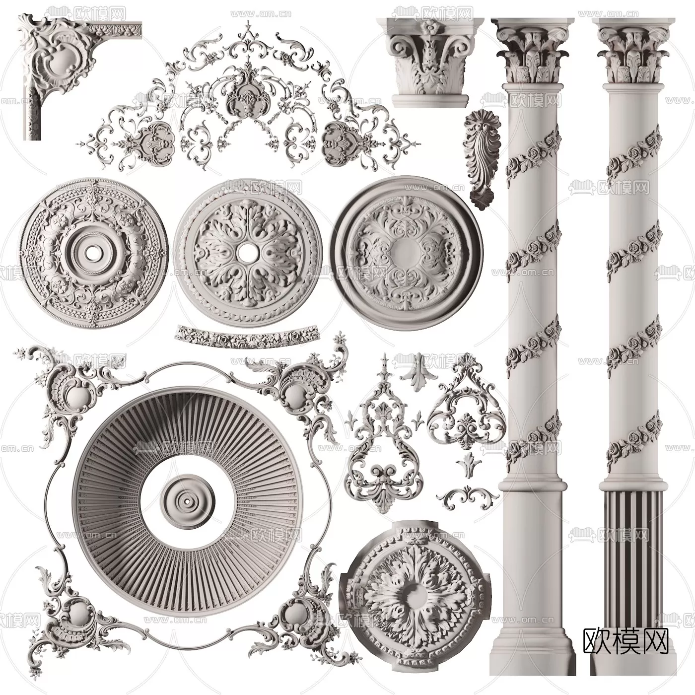 CLASSIC – MOULDING 3DS MODELS – WALL CORNER – 003 CLASSIC – MOULDING 3DS MODELS – WALL CORNER – 003