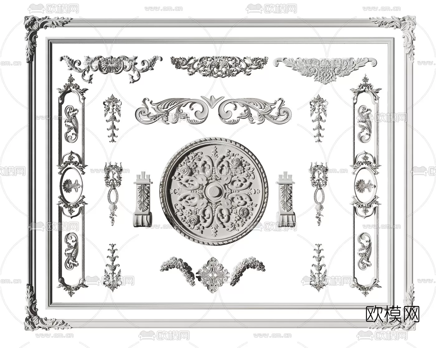 CLASSIC – MOULDING 3DS MODELS – WALL CORNER – 008 CLASSIC – MOULDING 3DS MODELS – WALL CORNER – 008