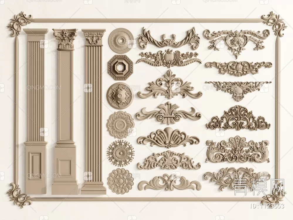 CLASSIC – MOULDING 3DS MODELS – WALL CORNER – 017 CLASSIC – MOULDING 3DS MODELS – WALL CORNER – 017