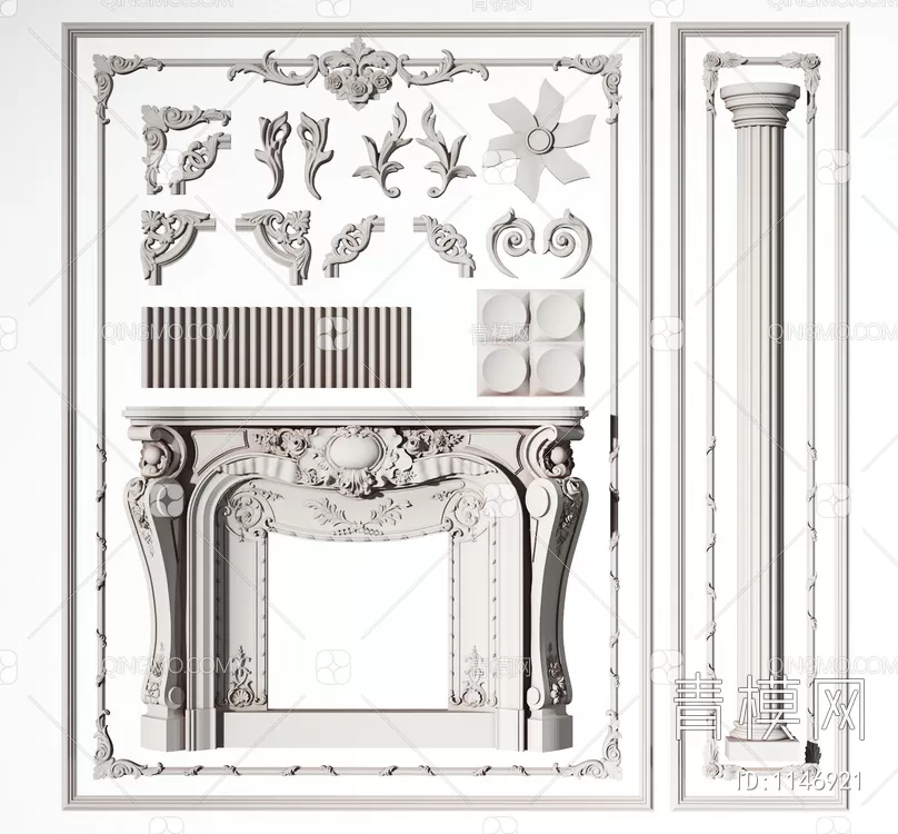 CLASSIC – MOULDING 3DS MODELS – WALL CORNER – 018 CLASSIC – MOULDING 3DS MODELS – WALL CORNER – 018