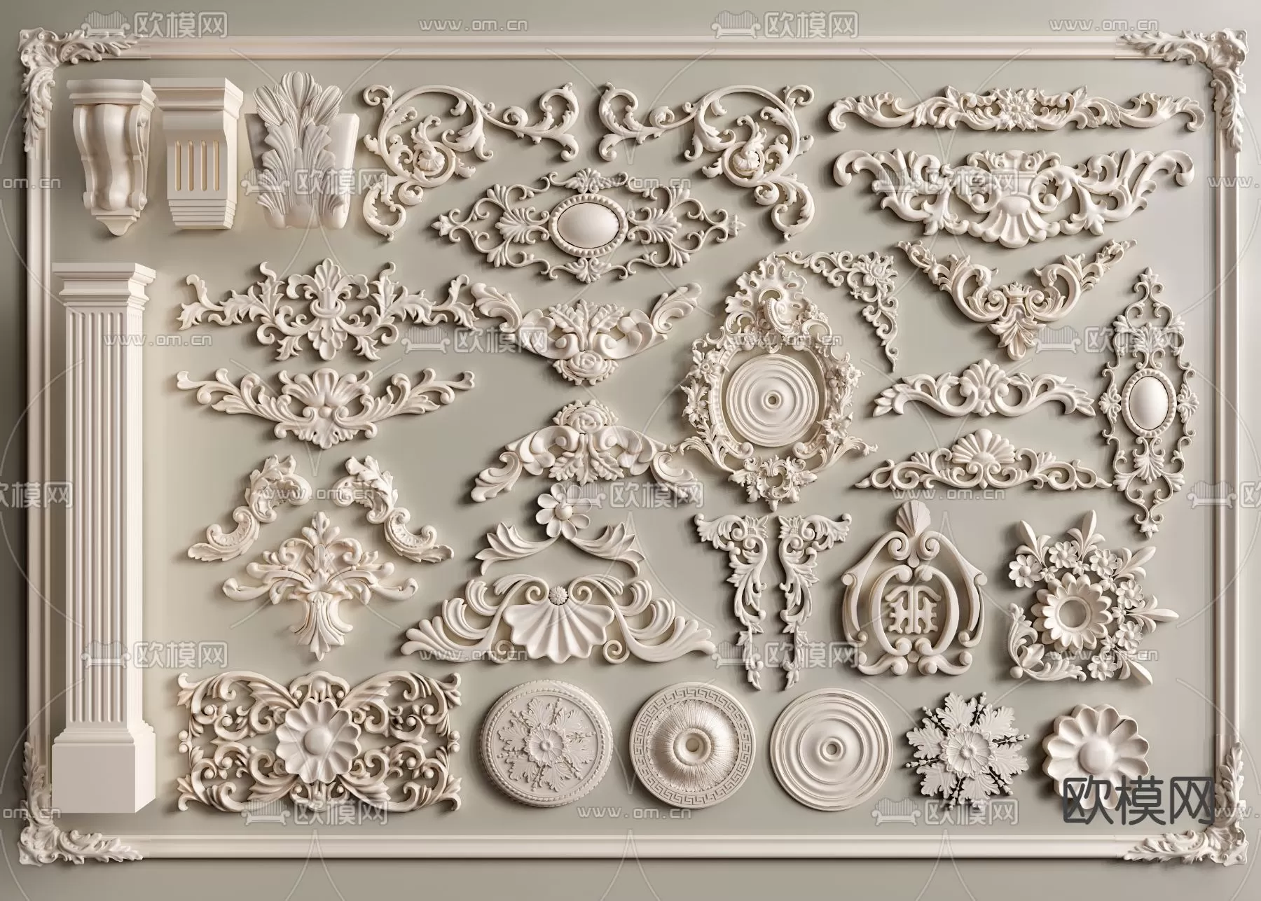 CLASSIC – MOULDING 3DS MODELS – WALL CORNER – 030 CLASSIC – MOULDING 3DS MODELS – WALL CORNER – 030