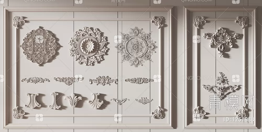 CLASSIC – MOULDING 3DS MODELS – WALL CORNER – 038 CLASSIC – MOULDING 3DS MODELS – WALL CORNER – 038