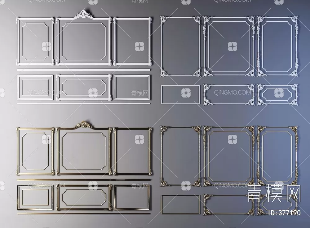 CLASSIC – MOULDING 3DS MODELS – WALL CORNER – 080 CLASSIC – MOULDING 3DS MODELS – WALL CORNER – 080