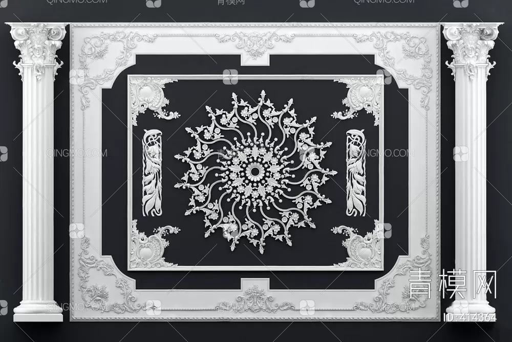 CLASSIC – MOULDING 3DS MODELS – WALL CORNER – 104 CLASSIC – MOULDING 3DS MODELS – WALL CORNER – 104