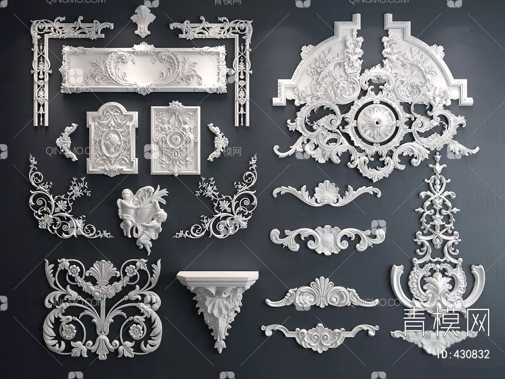 CLASSIC – MOULDING 3DS MODELS – WALL CORNER – 124 CLASSIC – MOULDING 3DS MODELS – WALL CORNER – 124