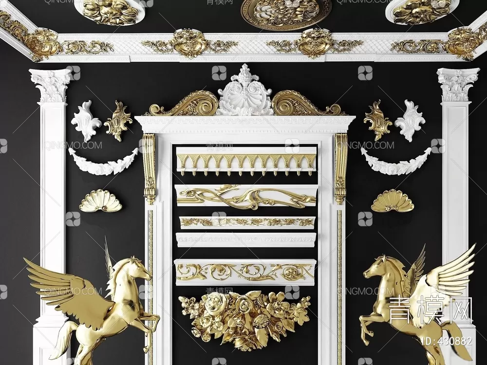 CLASSIC – MOULDING 3DS MODELS – WALL CORNER – 132 CLASSIC – MOULDING 3DS MODELS – WALL CORNER – 132