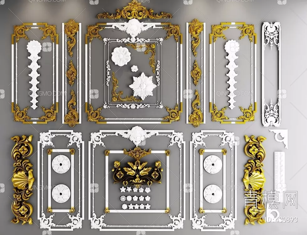 CLASSIC – MOULDING 3DS MODELS – WALL CORNER – 136 CLASSIC – MOULDING 3DS MODELS – WALL CORNER – 136