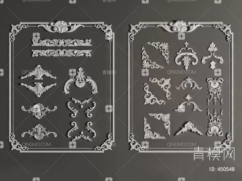 CLASSIC – MOULDING 3DS MODELS – WALL CORNER – 143 CLASSIC – MOULDING 3DS MODELS – WALL CORNER – 143