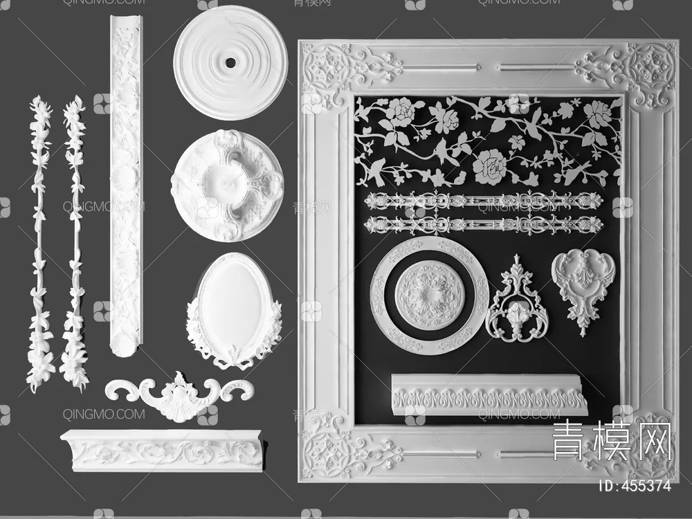 CLASSIC – MOULDING 3DS MODELS – WALL CORNER – 152 CLASSIC – MOULDING 3DS MODELS – WALL CORNER – 152