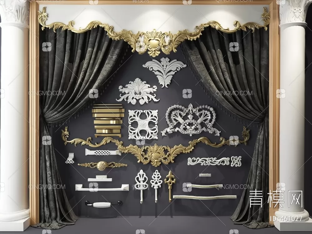 CLASSIC – MOULDING 3DS MODELS – WALL CORNER – 161 CLASSIC – MOULDING 3DS MODELS – WALL CORNER – 161