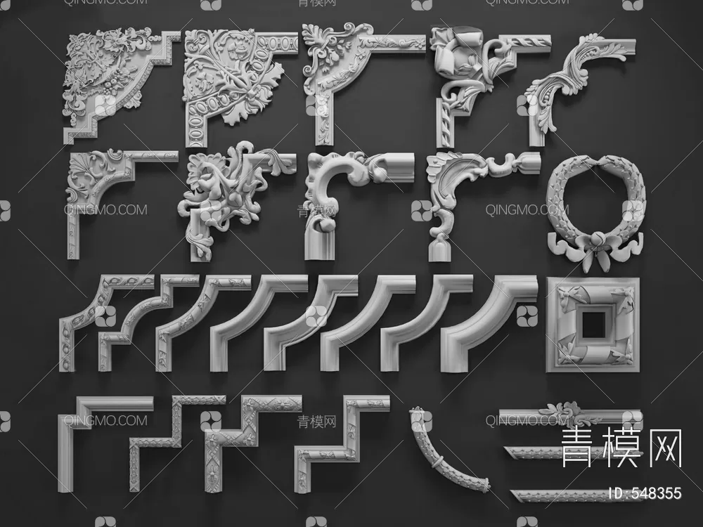CLASSIC – MOULDING 3DS MODELS – WALL CORNER – 173 CLASSIC – MOULDING 3DS MODELS – WALL CORNER – 173