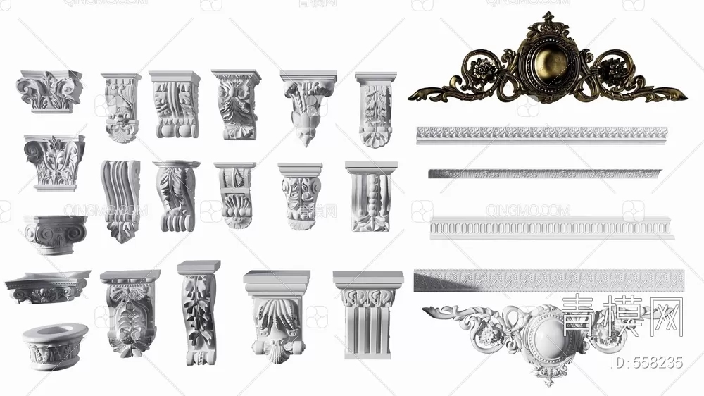 CLASSIC – MOULDING 3DS MODELS – WALL CORNER – 184 CLASSIC – MOULDING 3DS MODELS – WALL CORNER – 184