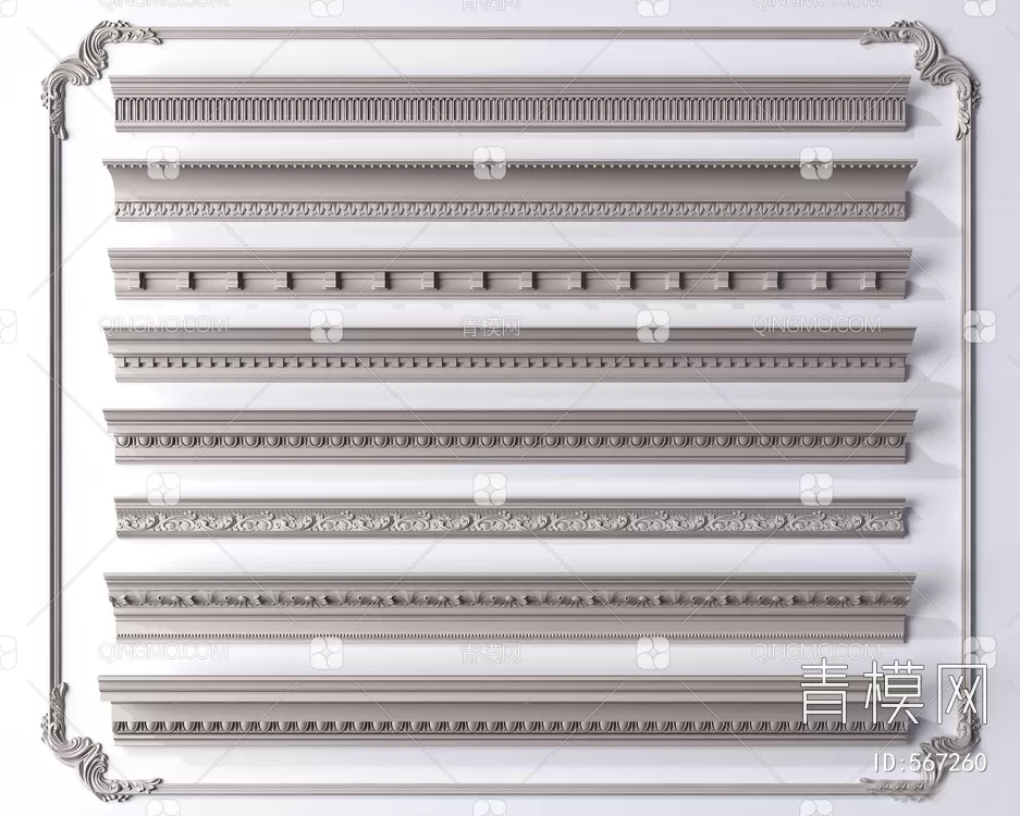 CLASSIC – MOULDING 3DS MODELS – WALL CORNER – 188 CLASSIC – MOULDING 3DS MODELS – WALL CORNER – 188