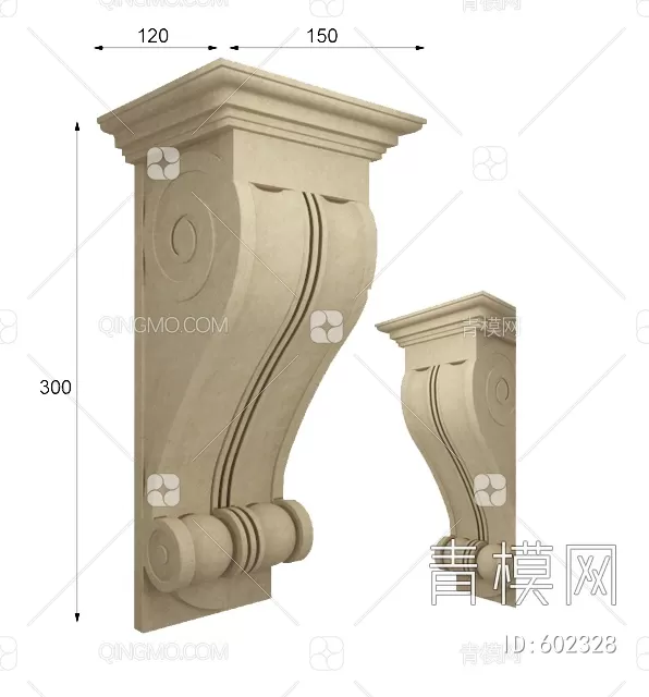 CLASSIC – MOULDING 3DS MODELS – WALL CORNER – 207 CLASSIC – MOULDING 3DS MODELS – WALL CORNER – 207