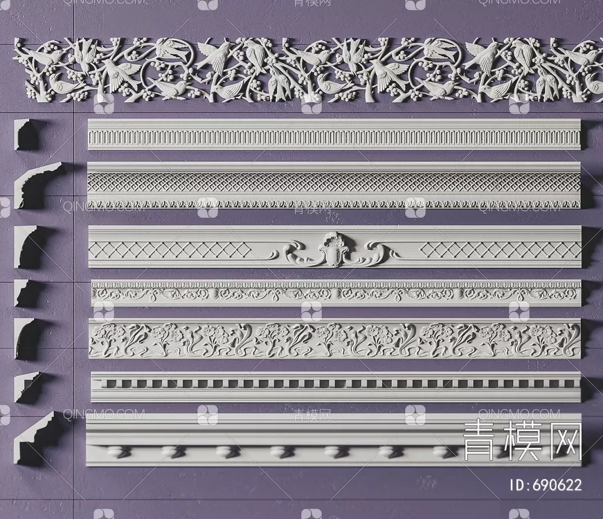 CLASSIC – MOULDING 3DS MODELS – WALL CORNER – 217 CLASSIC – MOULDING 3DS MODELS – WALL CORNER – 217