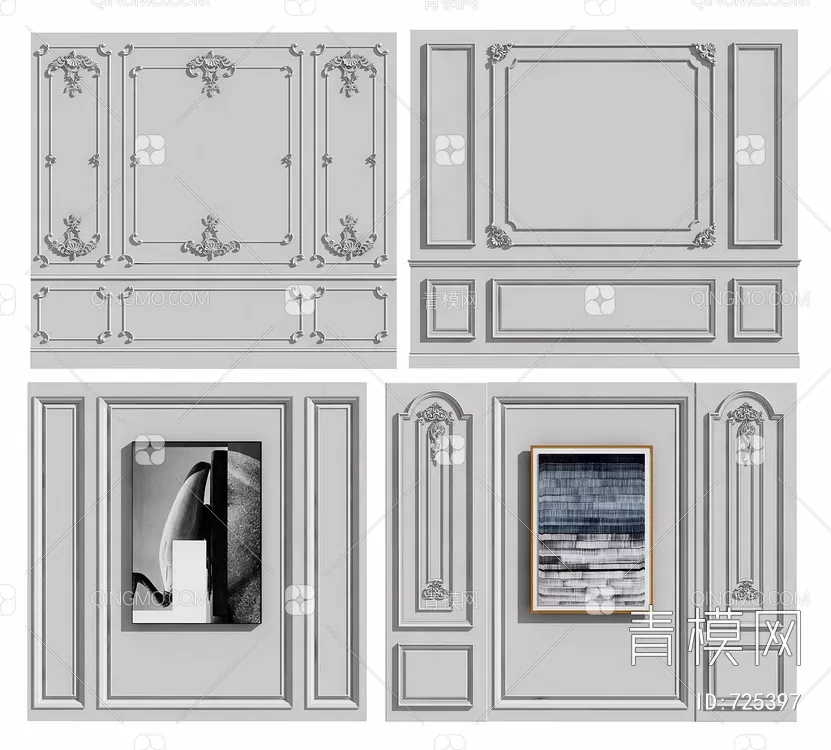 CLASSIC – MOULDING 3DS MODELS – WALL CORNER – 237 CLASSIC – MOULDING 3DS MODELS – WALL CORNER – 237
