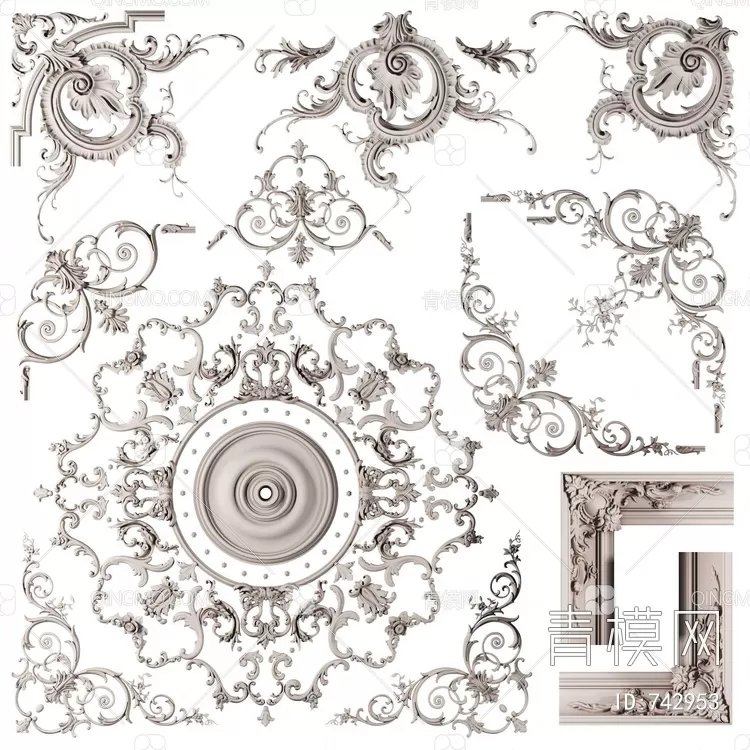 CLASSIC – MOULDING 3DS MODELS – WALL CORNER – 239 CLASSIC – MOULDING 3DS MODELS – WALL CORNER – 239