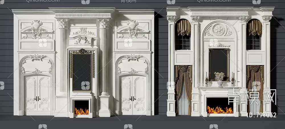 CLASSIC – MOULDING 3DS MODELS – WALL CORNER – 244 CLASSIC – MOULDING 3DS MODELS – WALL CORNER – 244