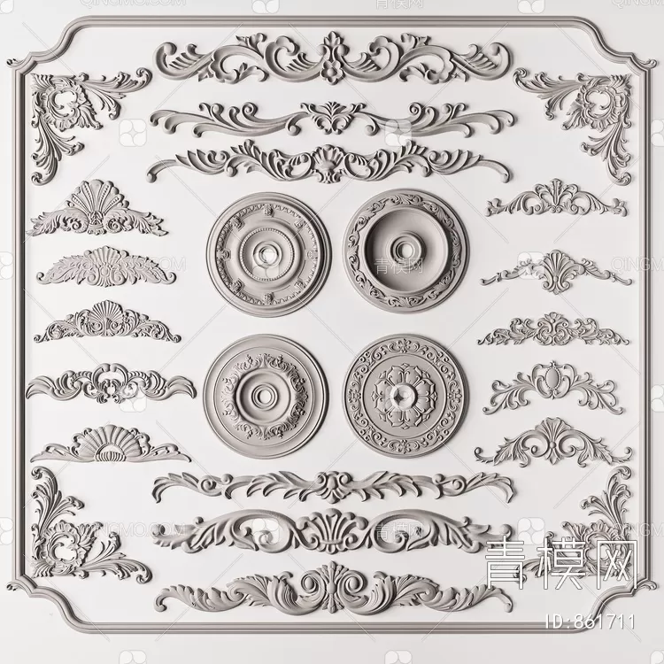 CLASSIC – MOULDING 3DS MODELS – WALL CORNER – 249 CLASSIC – MOULDING 3DS MODELS – WALL CORNER – 249