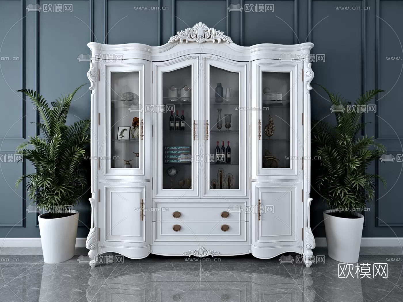 CLASSIC – CARBINET – 3DMODELS – 008 CLASSIC – CARBINET – 3DMODELS – 008