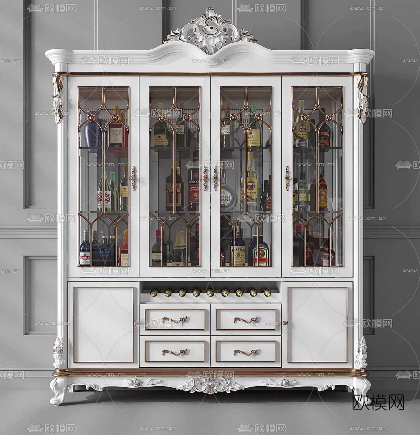 CLASSIC – CARBINET – 3DMODELS – 015 CLASSIC – CARBINET – 3DMODELS – 015