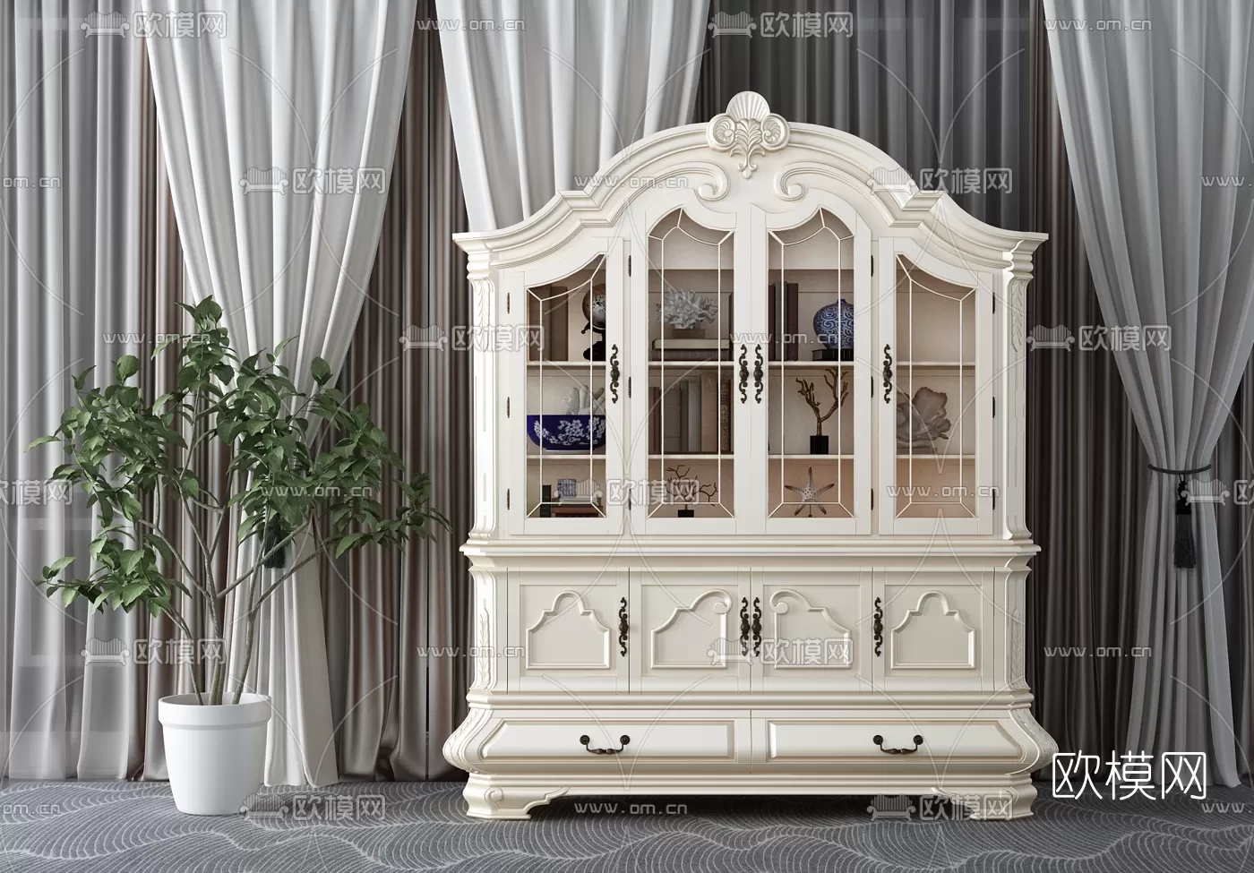 CLASSIC – CARBINET – 3DMODELS – 066 CLASSIC – CARBINET – 3DMODELS – 066