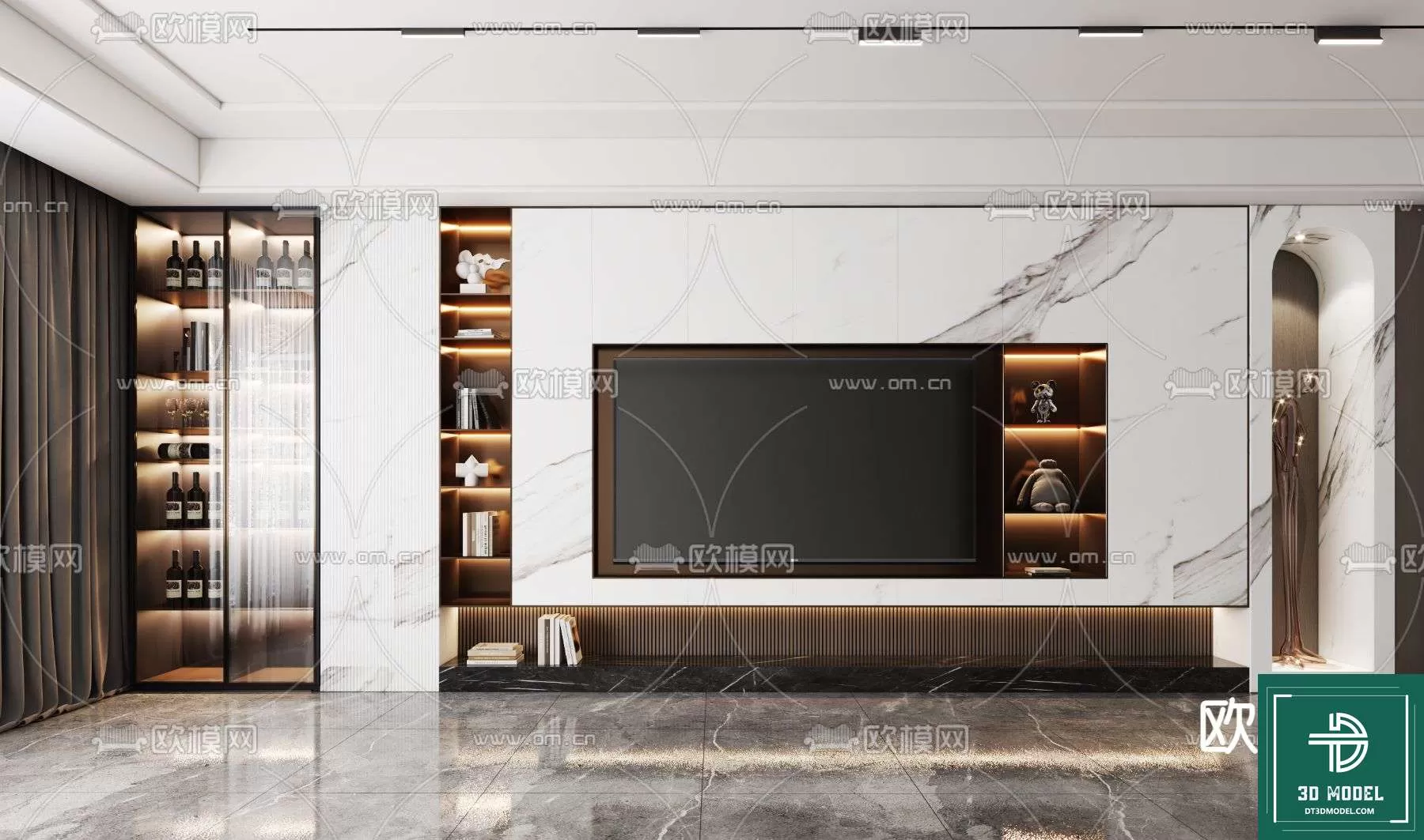 TELEVISION SHELF – 3DMODELS – 004