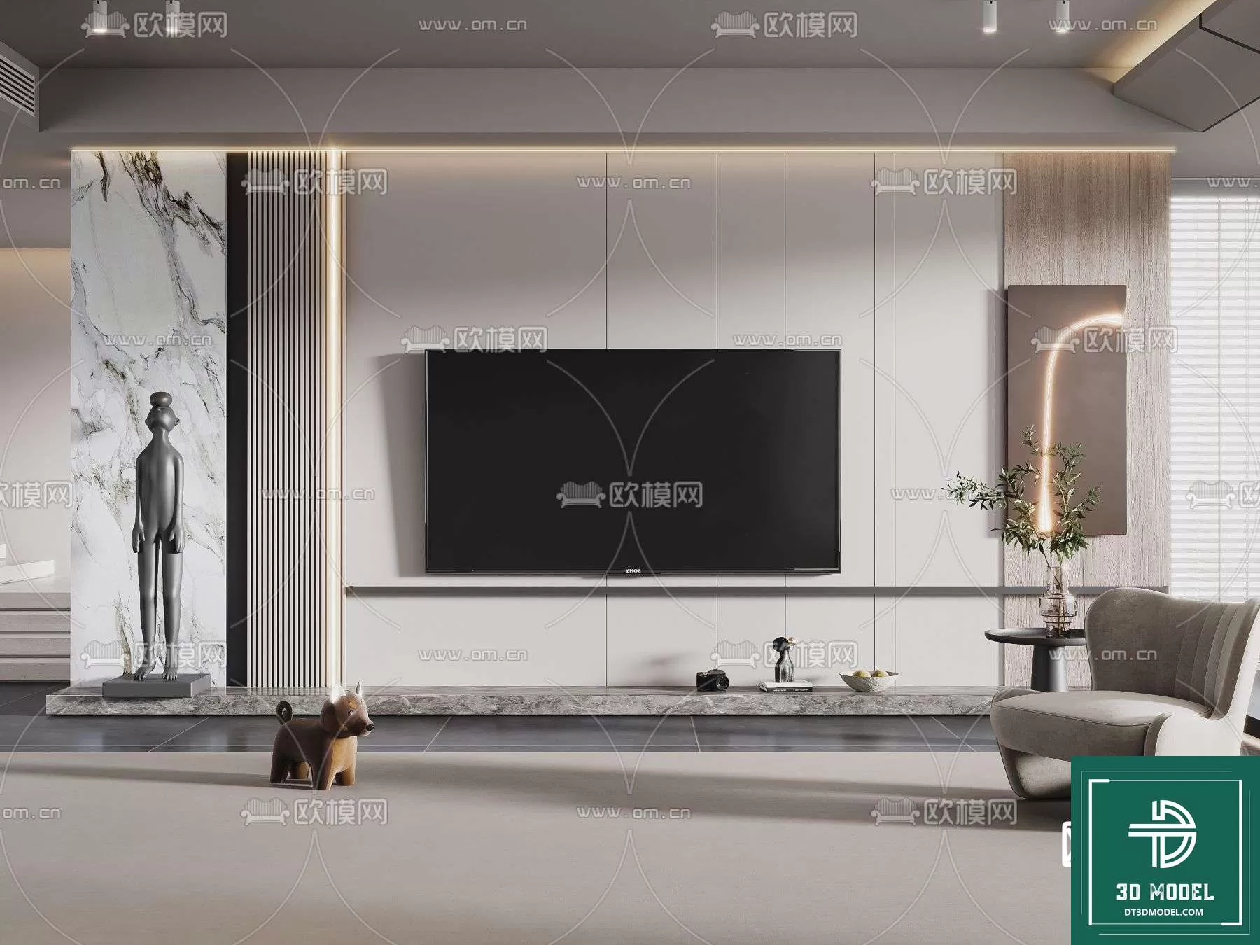 TELEVISION SHELF – 3DMODELS – 013