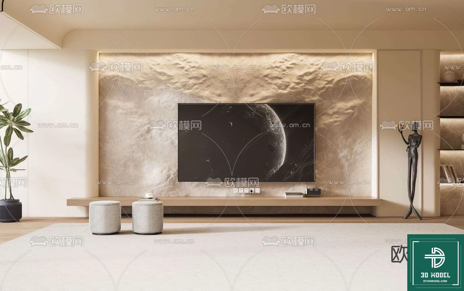 TELEVISION SHELF – 3DMODELS – 054