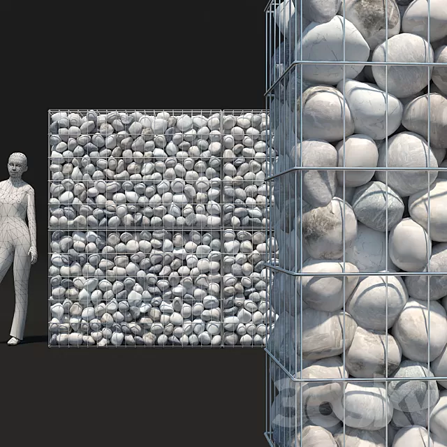 Architecture – 3D Models – Gabion Riverstone