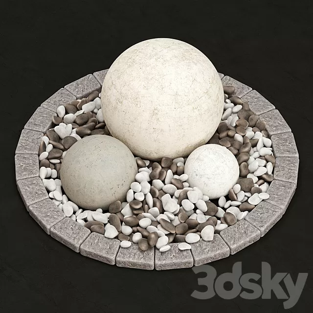 Architecture – 3D Models – Stone flower bed