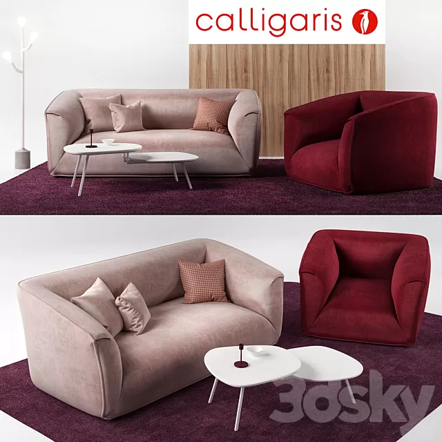 Furniture – Sofa 3D Models – Calligaris Furniture Set-Calligaris Sweet
