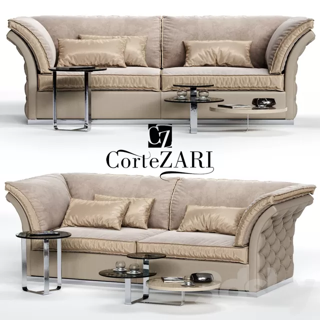 Furniture – Sofa 3D Models – CorteZARI TIAGO Sofa