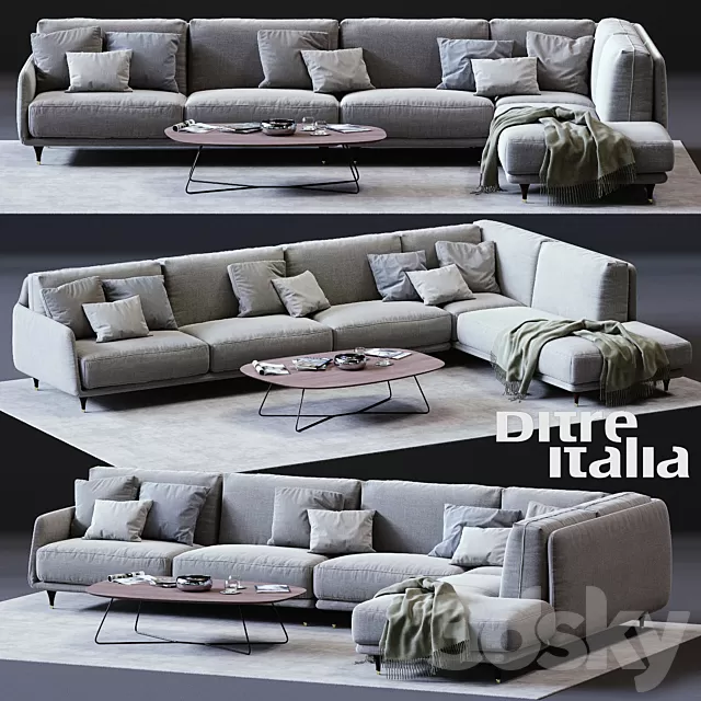 Furniture – Sofa 3D Models – Ditre Italia Elliot corner sofa