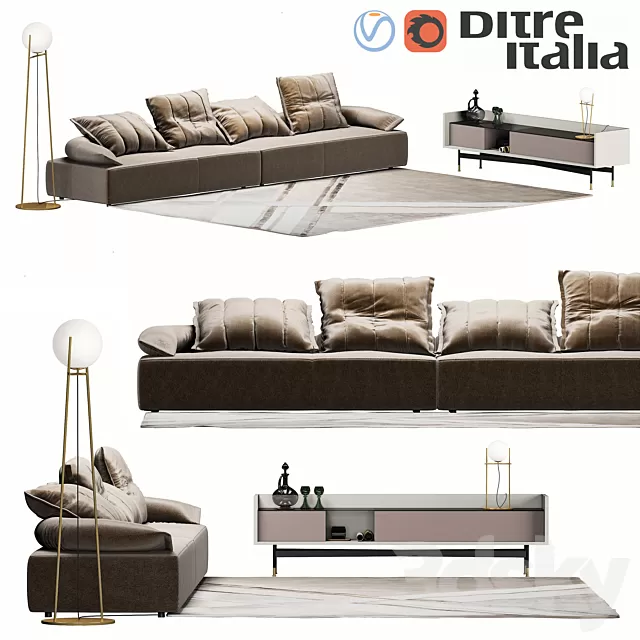 Furniture – Sofa 3D Models – Ditre Italia Flick-Flack sofa