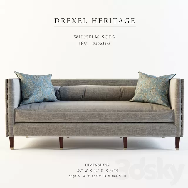 Furniture – Sofa 3D Models – Drexel Heritage Wilhelm Sofa