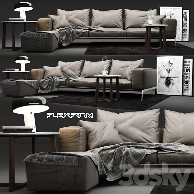 Furniture – Sofa 3D Models – Flexform Lifesteel Sofa 3d model