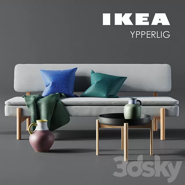 Furniture – Sofa 3D Models – IKEA – YPPERLIG
