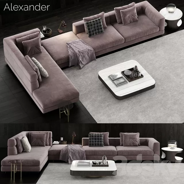 Furniture – Sofa 3D Models – Minotti Alexander Sofa 2